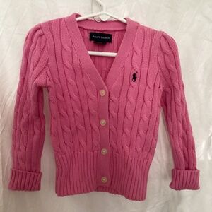 Pink Ralph Lauren button up cardigan size 4t